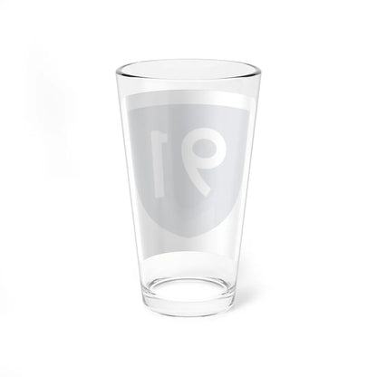 PR primary 91 (Puerto Rico) (Road Sign) Pint Glass 16oz - Go Mug Yourself
