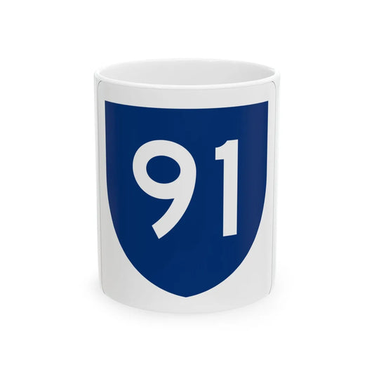 PR primary 91 (Puerto Rico) (Road Sign) White Coffee Mug 11oz - Go Mug Yourself