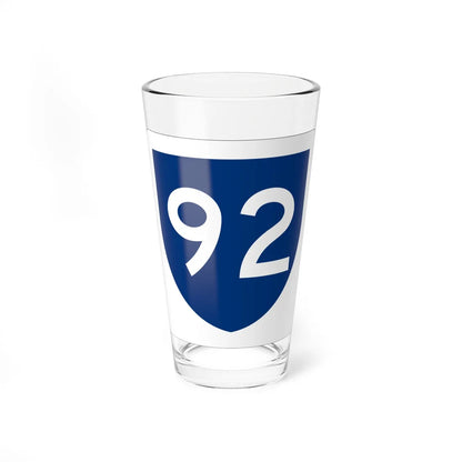 PR primary 92 (Puerto Rico) (Road Sign) Pint Glass 16oz 16oz - Go Mug Yourself