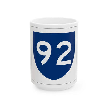 PR primary 92 (Puerto Rico) (Road Sign) White Coffee Mug 15oz - Go Mug Yourself