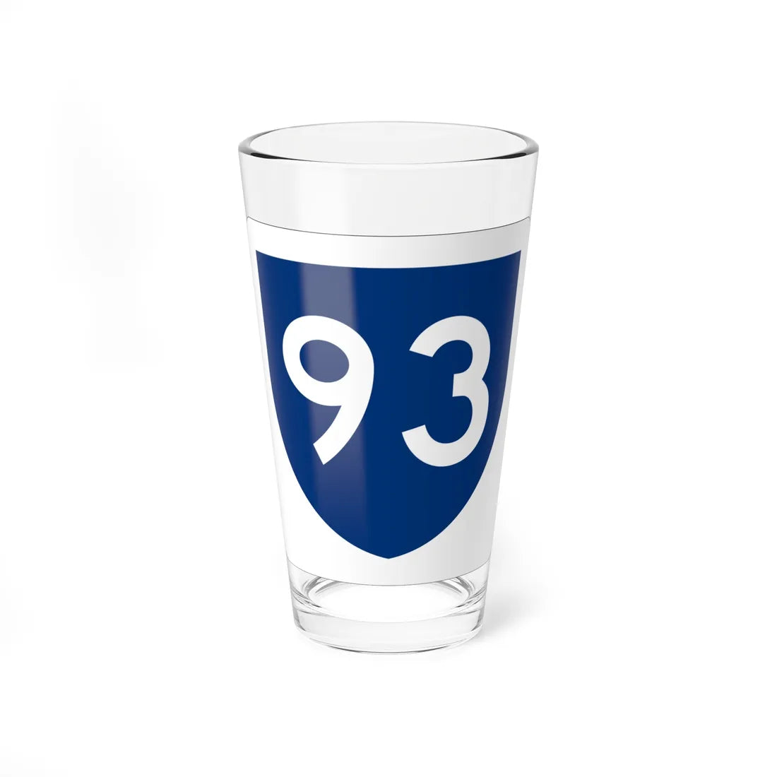 PR primary 93 (Puerto Rico) (Road Sign) Pint Glass 16oz 16oz - Go Mug Yourself