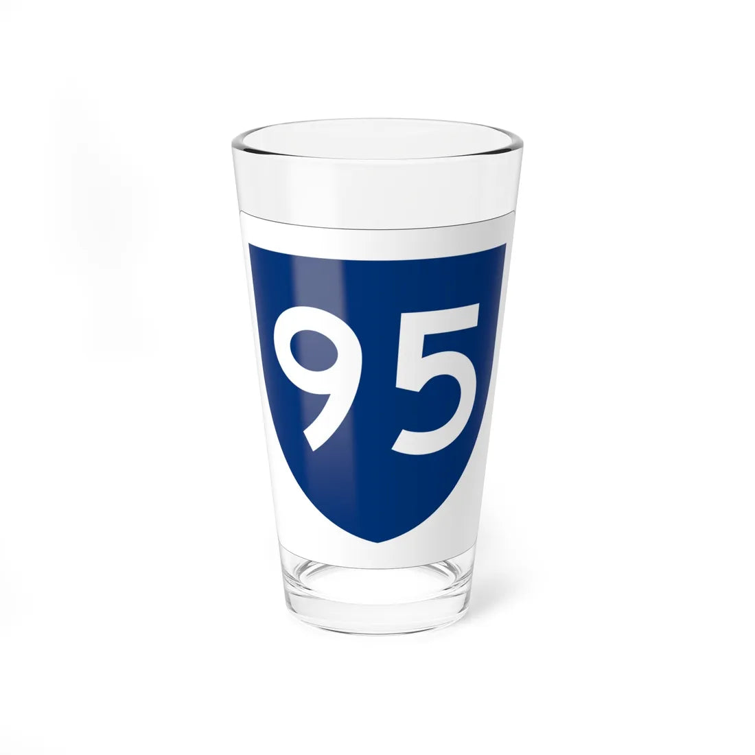 PR primary 95 (Puerto Rico) (Road Sign) Pint Glass 16oz 16oz - Go Mug Yourself