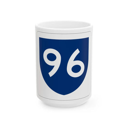 PR primary 96 (Puerto Rico) (Road Sign) White Coffee Mug 15oz - Go Mug Yourself