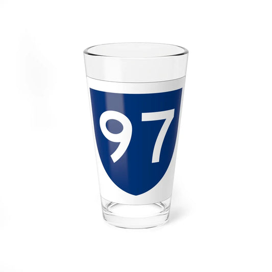 PR primary 97 (Puerto Rico) (Road Sign) Pint Glass 16oz 16oz - Go Mug Yourself