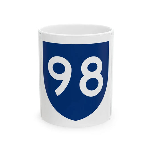 PR primary 98 (Puerto Rico) (Road Sign) White Coffee Mug 11oz - Go Mug Yourself
