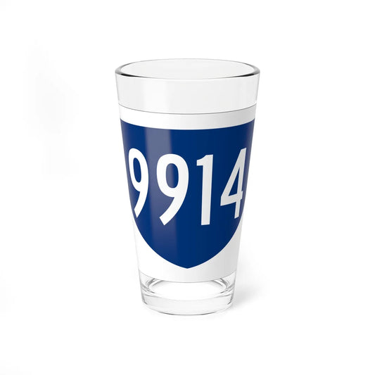 PR primary 9914 (Puerto Rico) (Road Sign) Pint Glass 16oz 16oz - Go Mug Yourself