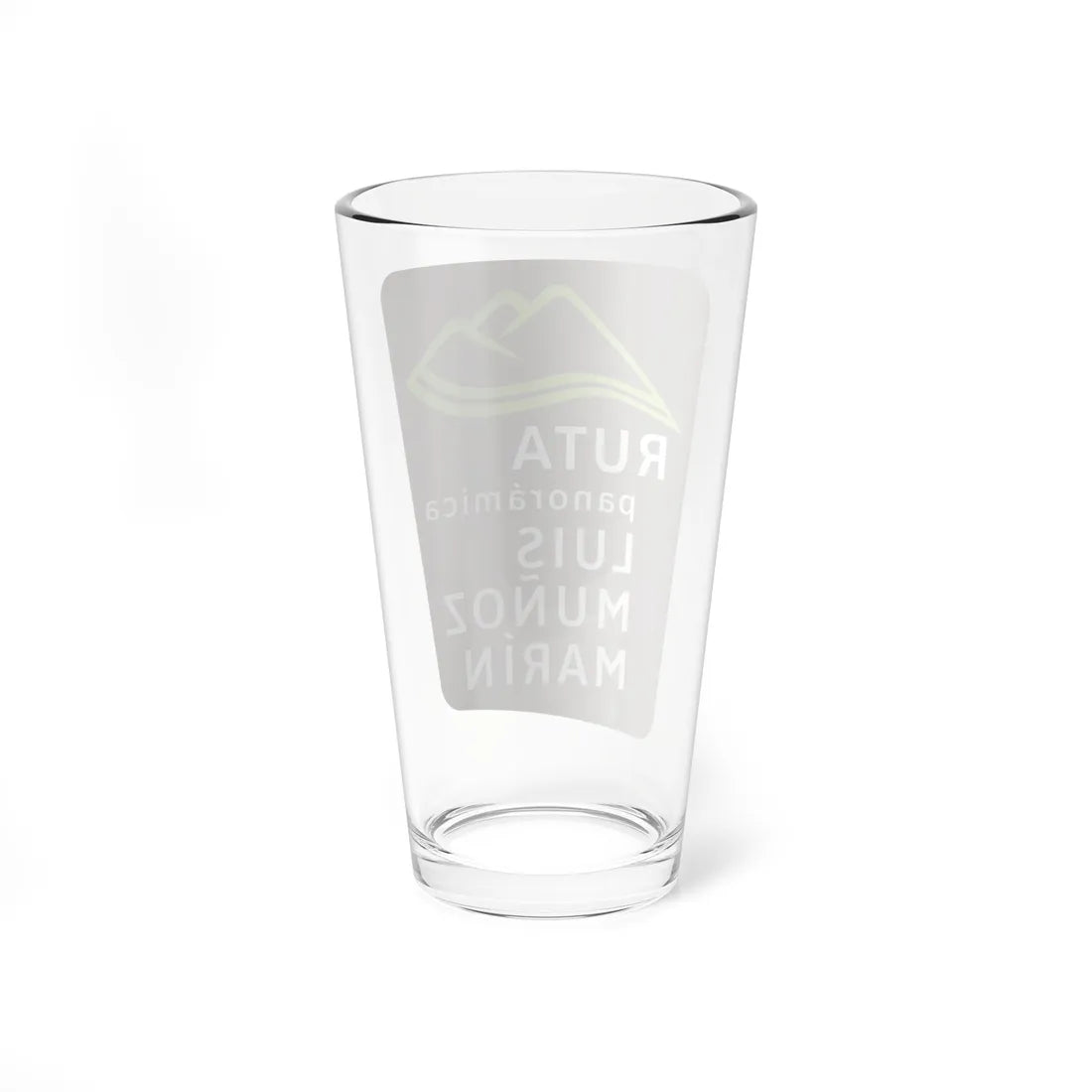 PR scenic route (Puerto Rico) (Road Sign) Pint Glass 16oz - Go Mug Yourself