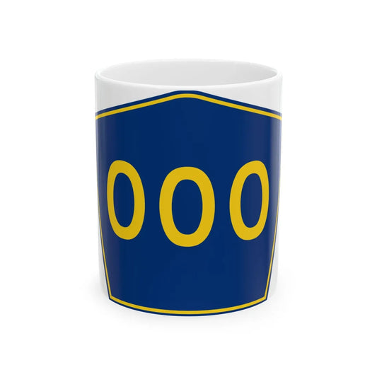 PR secondary 000 (Puerto Rico) (Road Sign) White Coffee Mug 11oz - Go Mug Yourself