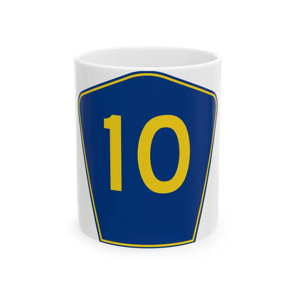 PR secondary 10 (Puerto Rico) (Road Sign) White Coffee Mug 11oz - Go Mug Yourself