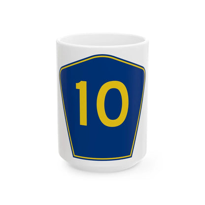 PR secondary 10 (Puerto Rico) (Road Sign) White Coffee Mug 15oz - Go Mug Yourself