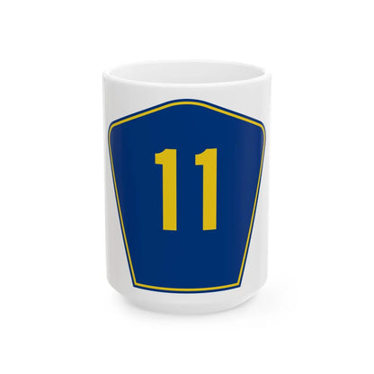PR secondary 11 (Puerto Rico) (Road Sign) White Coffee Mug 15oz - Go Mug Yourself
