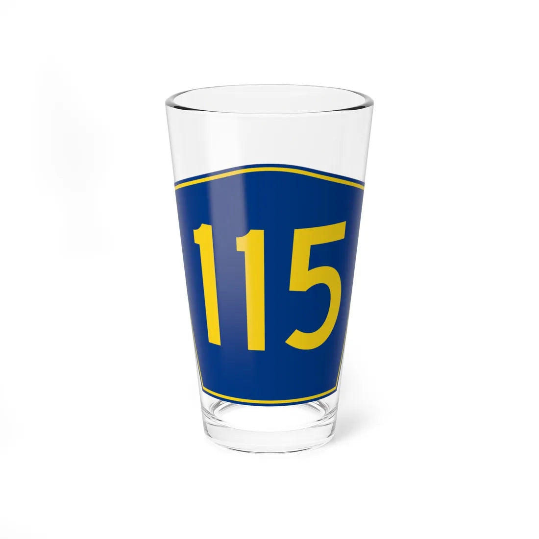 PR secondary 115 (Puerto Rico) (Road Sign) Pint Glass 16oz 16oz - Go Mug Yourself
