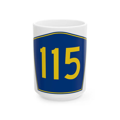 PR secondary 115 (Puerto Rico) (Road Sign) White Coffee Mug 15oz - Go Mug Yourself