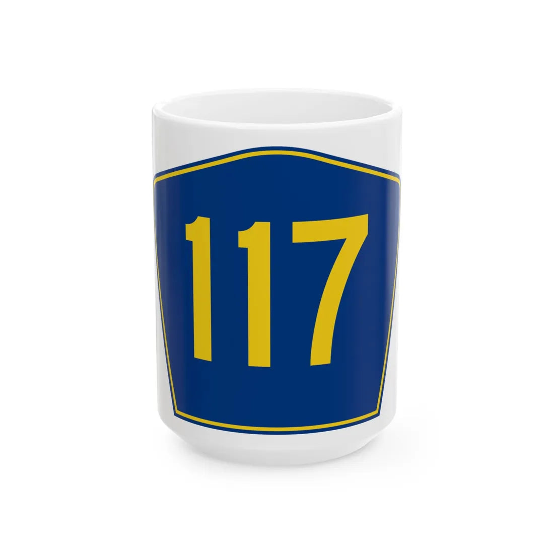 PR secondary 117 (Puerto Rico) (Road Sign) White Coffee Mug 15oz - Go Mug Yourself