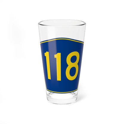PR secondary 118 (Puerto Rico) (Road Sign) Pint Glass 16oz 16oz - Go Mug Yourself