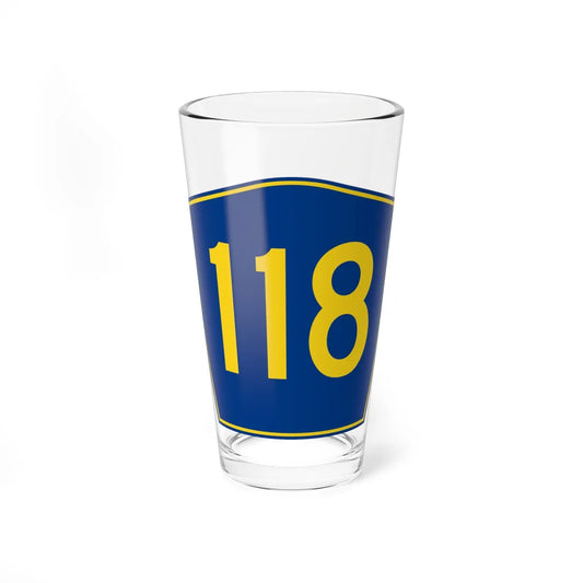 PR secondary 118 (Puerto Rico) (Road Sign) Pint Glass 16oz 16oz - Go Mug Yourself