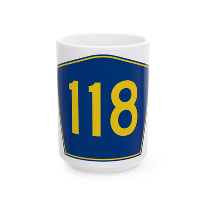 PR secondary 118 (Puerto Rico) (Road Sign) White Coffee Mug 15oz - Go Mug Yourself