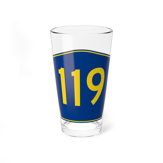 PR secondary 119 (Puerto Rico) (Road Sign) Pint Glass 16oz 16oz - Go Mug Yourself