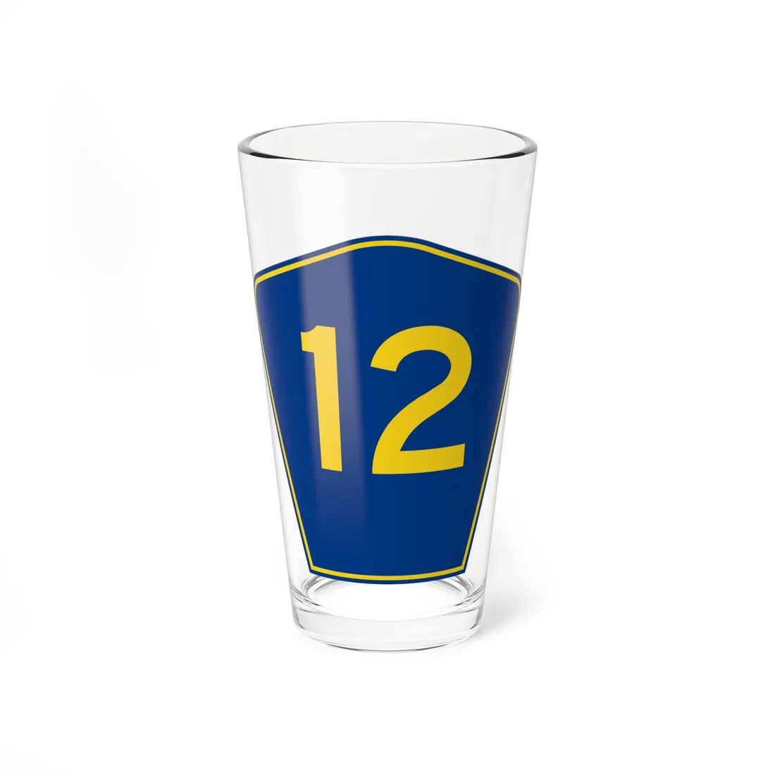 PR secondary 12 (Puerto Rico) (Road Sign) Pint Glass 16oz 16oz - Go Mug Yourself