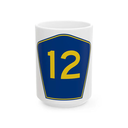 PR secondary 12 (Puerto Rico) (Road Sign) White Coffee Mug 15oz - Go Mug Yourself