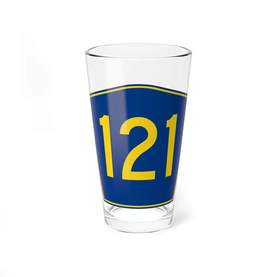 PR secondary 121 (Puerto Rico) (Road Sign) Pint Glass 16oz 16oz - Go Mug Yourself