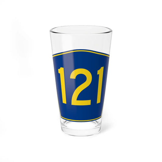PR secondary 121 (Puerto Rico) (Road Sign) Pint Glass 16oz 16oz - Go Mug Yourself