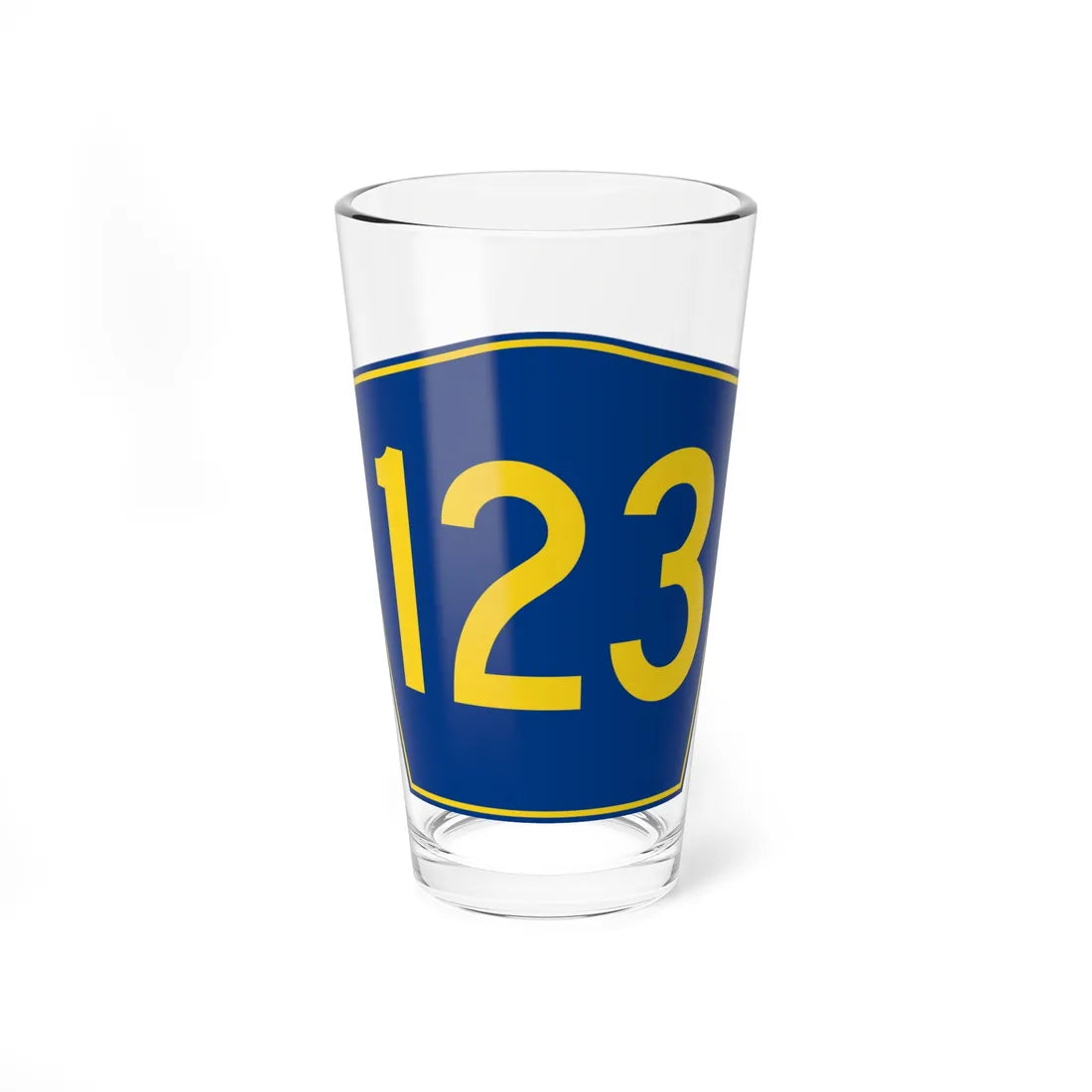 PR secondary 123 (Puerto Rico) (Road Sign) Pint Glass 16oz 16oz - Go Mug Yourself