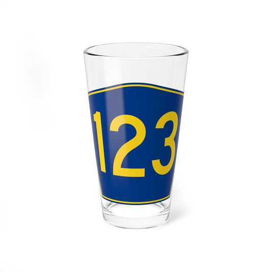 PR secondary 123 (Puerto Rico) (Road Sign) Pint Glass 16oz 16oz - Go Mug Yourself