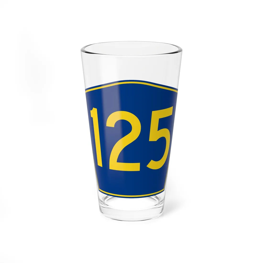 PR secondary 125 (Puerto Rico) (Road Sign) Pint Glass 16oz 16oz - Go Mug Yourself