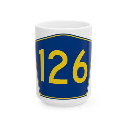 PR secondary 126 (Puerto Rico) (Road Sign) White Coffee Mug 15oz - Go Mug Yourself