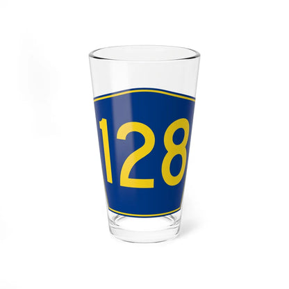 PR secondary 128 (Puerto Rico) (Road Sign) Pint Glass 16oz 16oz - Go Mug Yourself