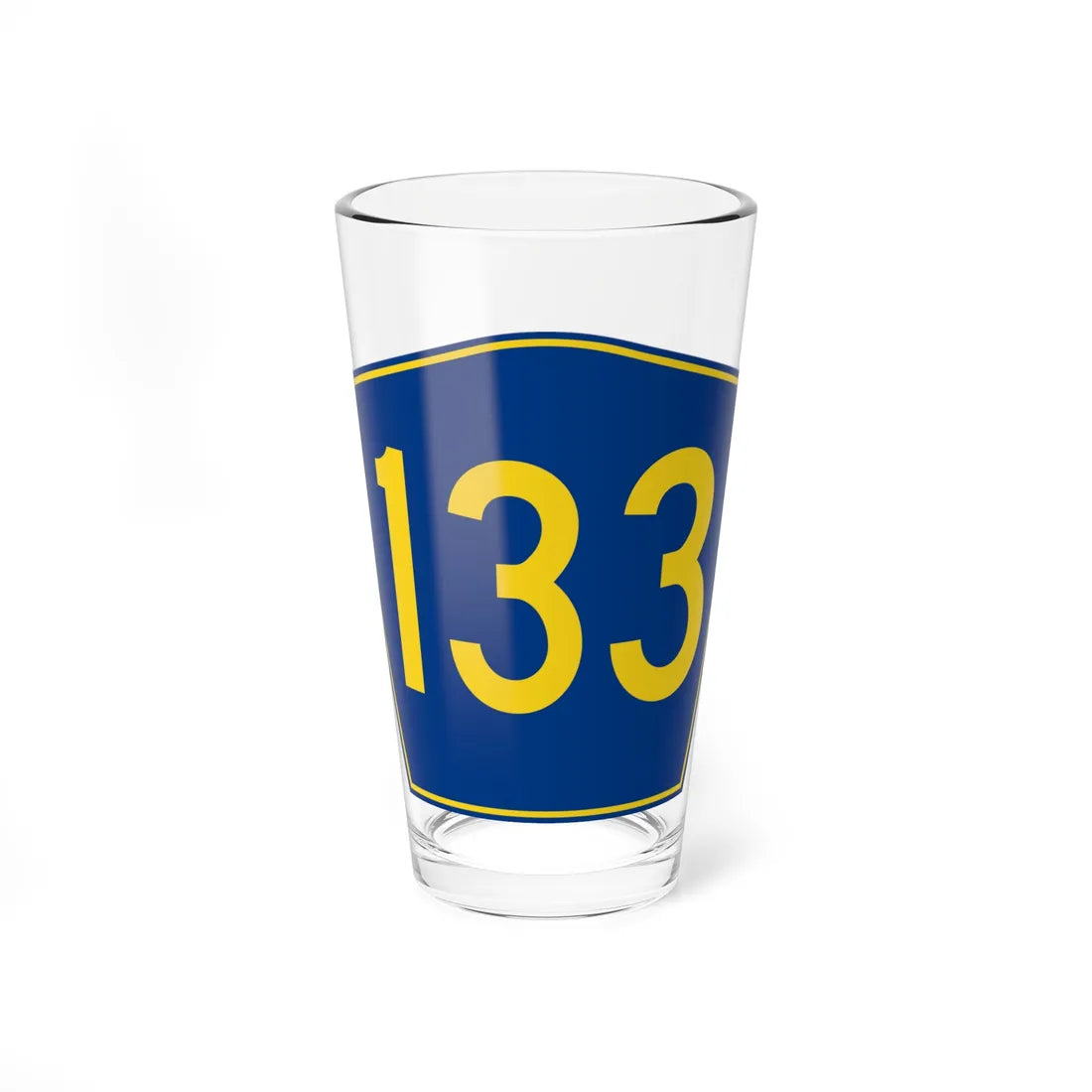 PR secondary 133 (Puerto Rico) (Road Sign) Pint Glass 16oz 16oz - Go Mug Yourself