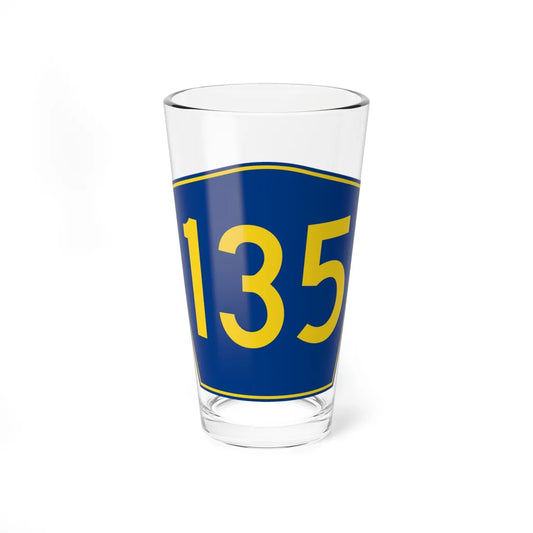 PR secondary 135 (Puerto Rico) (Road Sign) Pint Glass 16oz 16oz - Go Mug Yourself