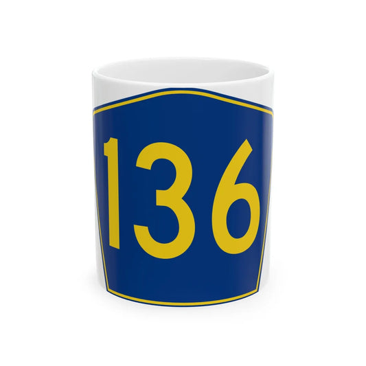 PR secondary 136 (Puerto Rico) (Road Sign) White Coffee Mug 11oz - Go Mug Yourself