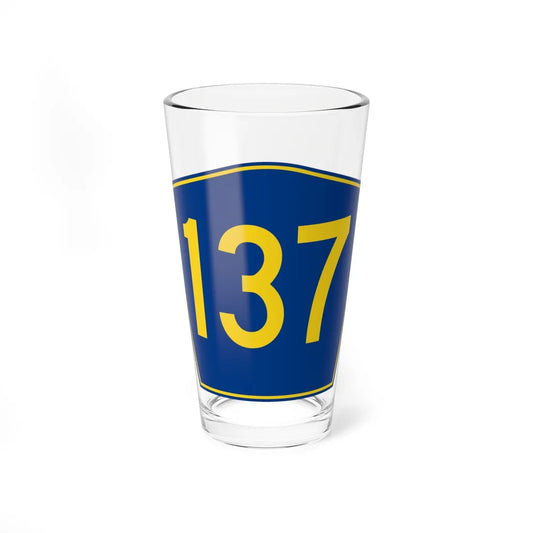 PR secondary 137 (Puerto Rico) (Road Sign) Pint Glass 16oz 16oz - Go Mug Yourself