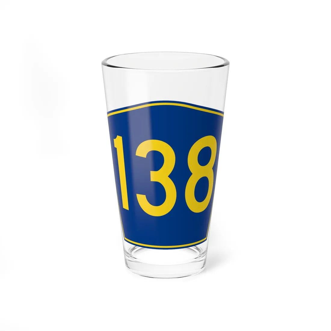 PR secondary 138 (Puerto Rico) (Road Sign) Pint Glass 16oz - Go Mug Yourself