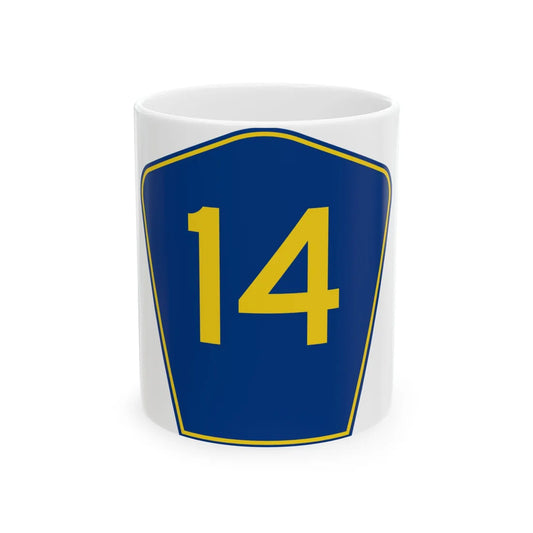 PR secondary 14 (Puerto Rico) (Road Sign) White Coffee Mug 11oz - Go Mug Yourself