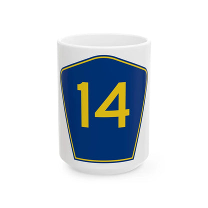 PR secondary 14 (Puerto Rico) (Road Sign) White Coffee Mug 15oz - Go Mug Yourself