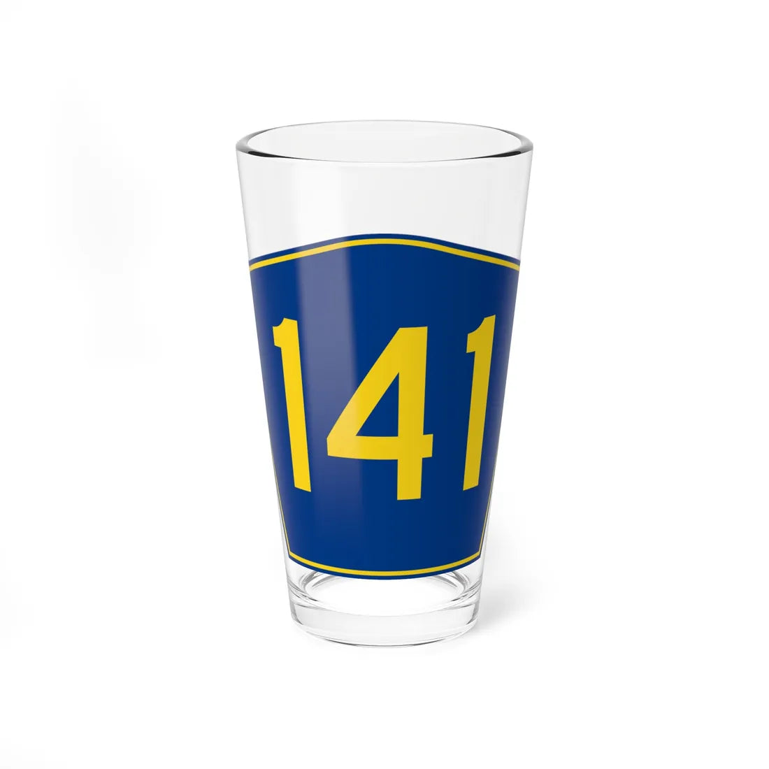 PR secondary 141 (Puerto Rico) (Road Sign) Pint Glass 16oz 16oz - Go Mug Yourself