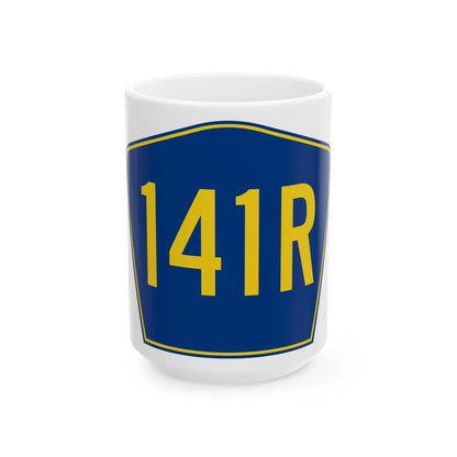 PR secondary 141R (Puerto Rico) (Road Sign) White Coffee Mug 15oz - Go Mug Yourself