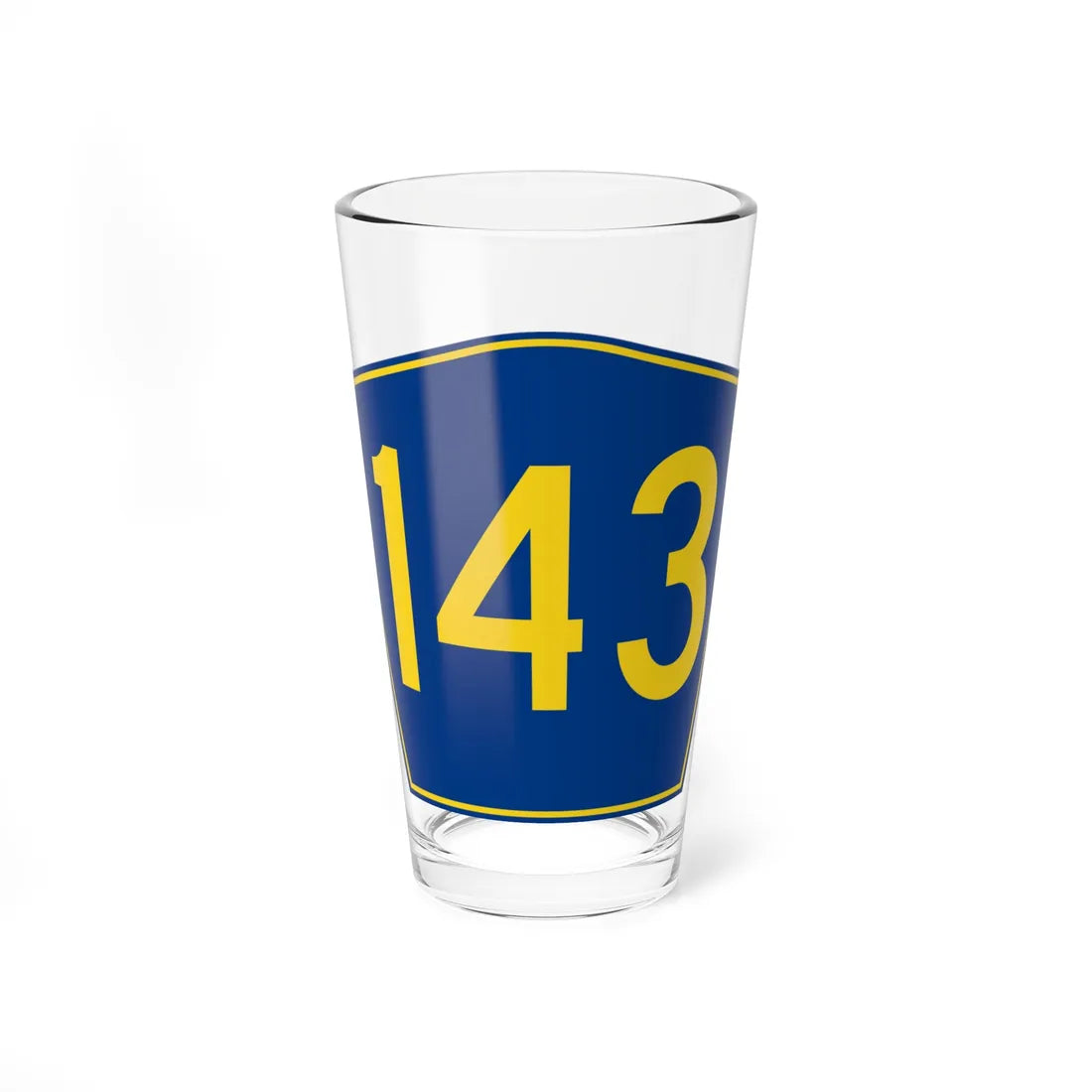 PR secondary 143 (Puerto Rico) (Road Sign) Pint Glass 16oz 16oz - Go Mug Yourself