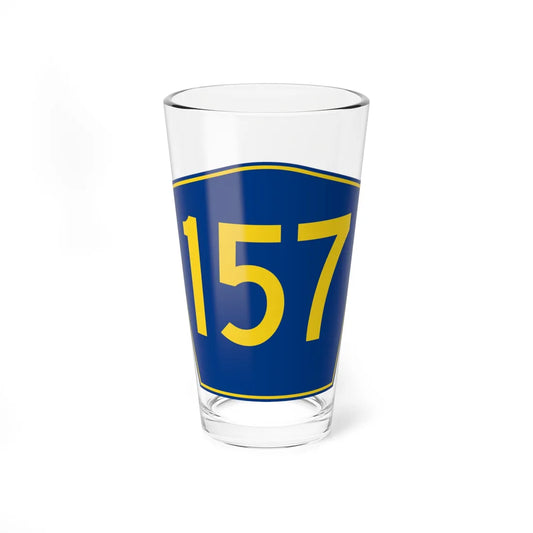 PR secondary 157 (Puerto Rico) (Road Sign) Pint Glass 16oz 16oz - Go Mug Yourself