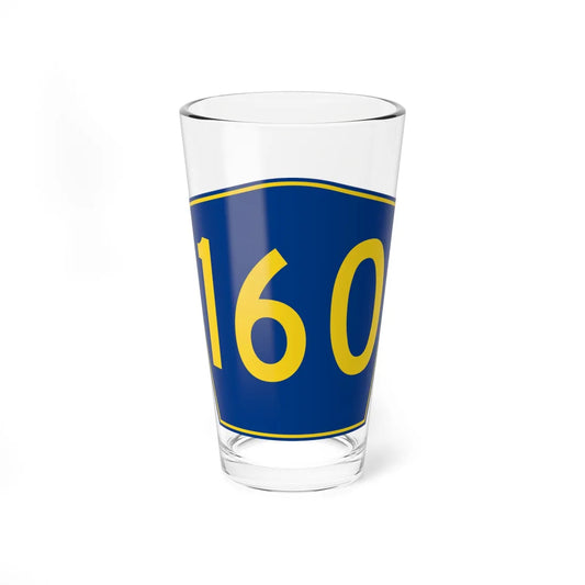 PR secondary 160 (Puerto Rico) (Road Sign) Pint Glass 16oz 16oz - Go Mug Yourself