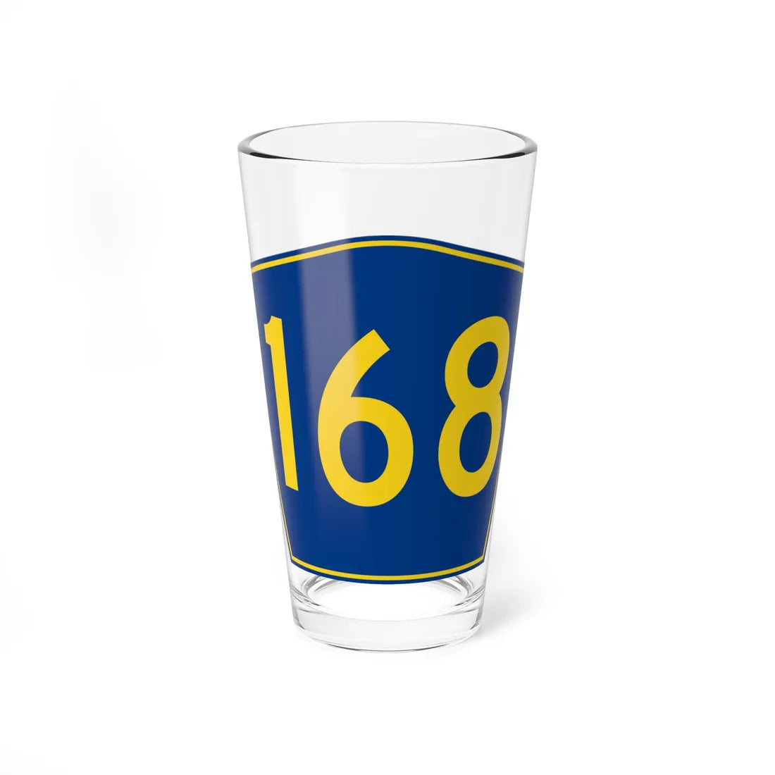 PR secondary 168 (Puerto Rico) (Road Sign) Pint Glass 16oz 16oz - Go Mug Yourself