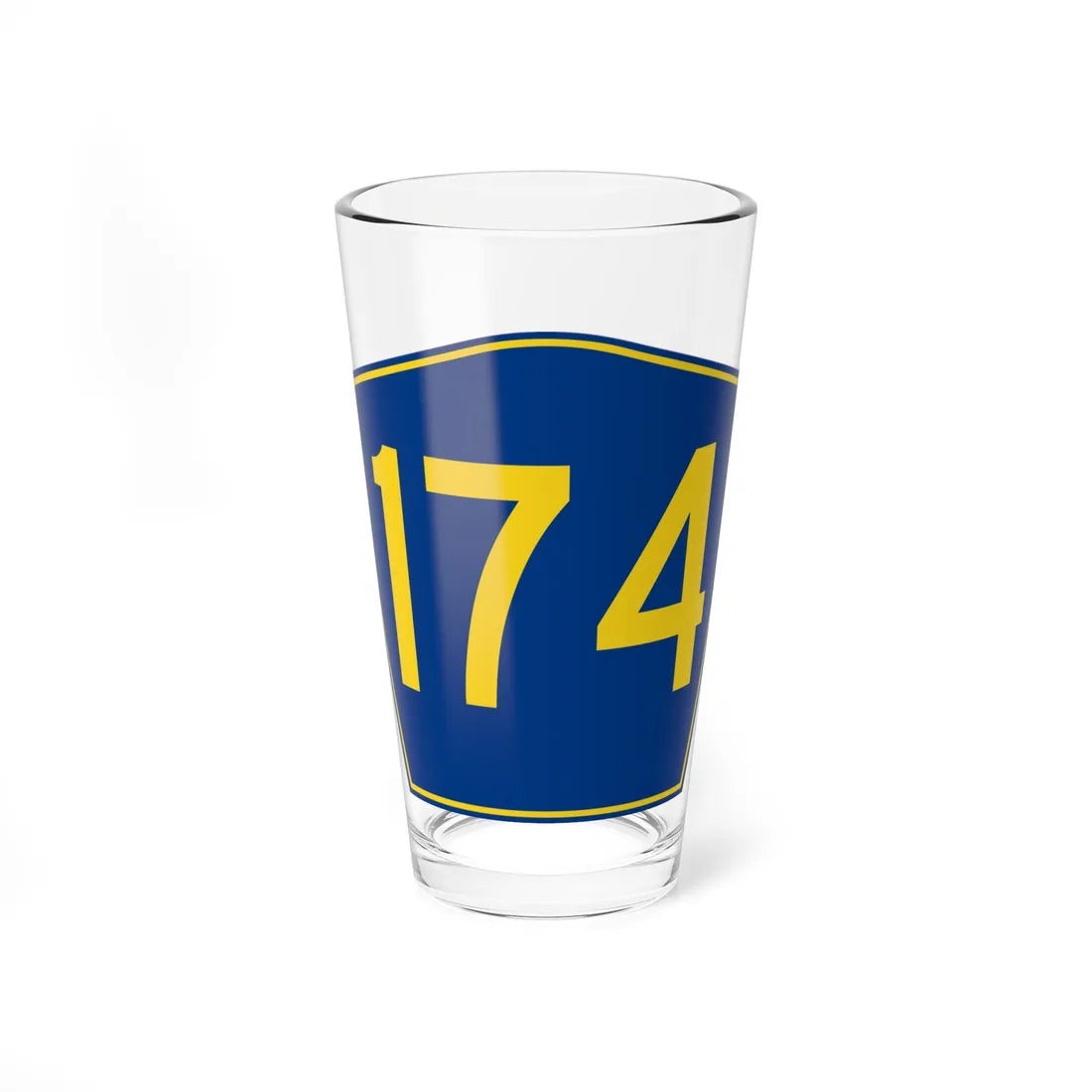 PR secondary 174 (Puerto Rico) (Road Sign) Pint Glass 16oz 16oz - Go Mug Yourself