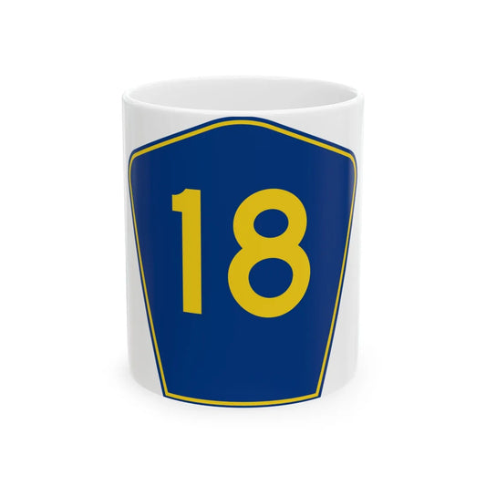 PR secondary 18 (Puerto Rico) (Road Sign) White Coffee Mug 11oz - Go Mug Yourself