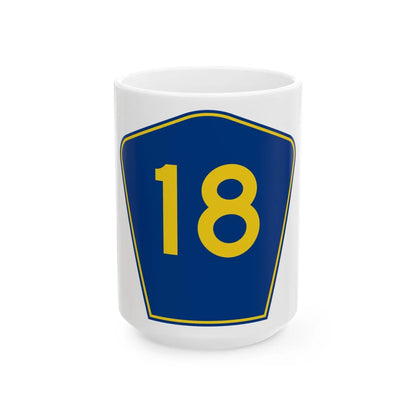 PR secondary 18 (Puerto Rico) (Road Sign) White Coffee Mug 15oz - Go Mug Yourself
