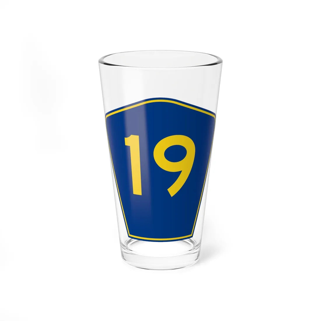 PR secondary 19 (Puerto Rico) (Road Sign) Pint Glass 16oz 16oz - Go Mug Yourself