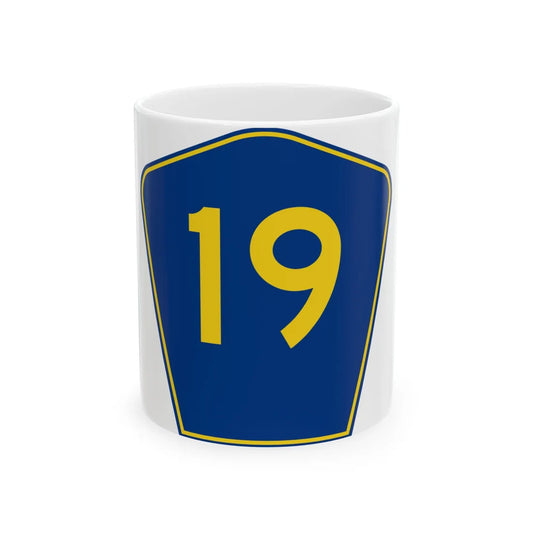 PR secondary 19 (Puerto Rico) (Road Sign) White Coffee Mug 11oz - Go Mug Yourself