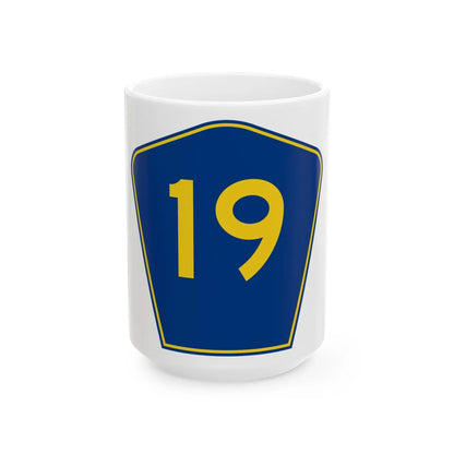 PR secondary 19 (Puerto Rico) (Road Sign) White Coffee Mug 15oz - Go Mug Yourself
